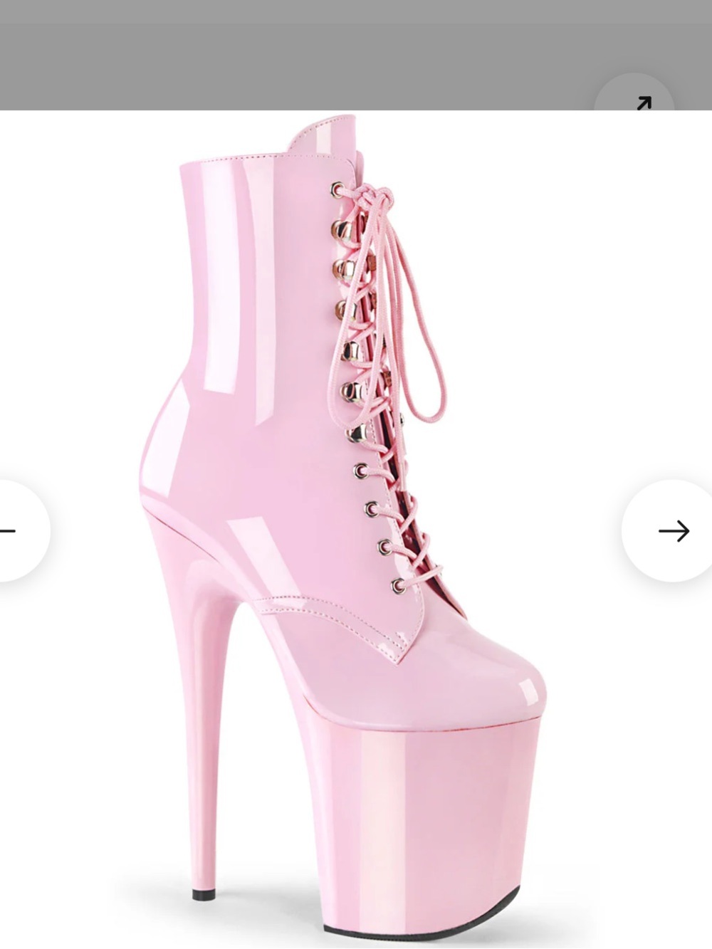 Pleaser Flamingo-1020 Lace Up Ankle Boot new in box